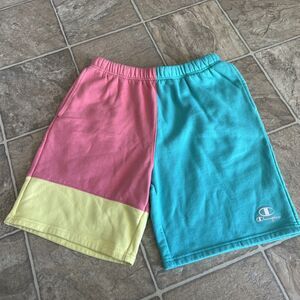 Champion Classic Fleece Shorts Multicolor Color Block Men's Medium